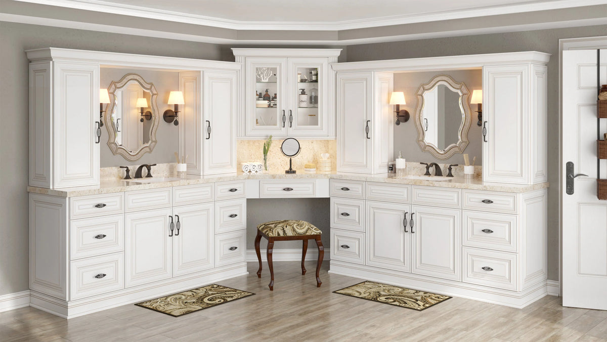 Casselberry Antique White Bathroom Vanities