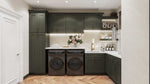 Shaker Aberdeen Green Kitchen Cabinets Pre-Assembled - Shaker Aberdeen Green Cabinets Pre-Assembled