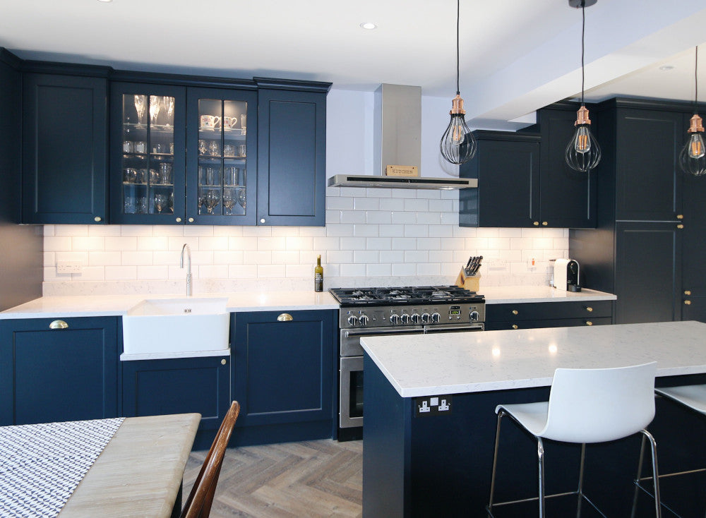 Marine Blue Shaker Kitchen Cabinets - Marine Blue Shaker Cabinets