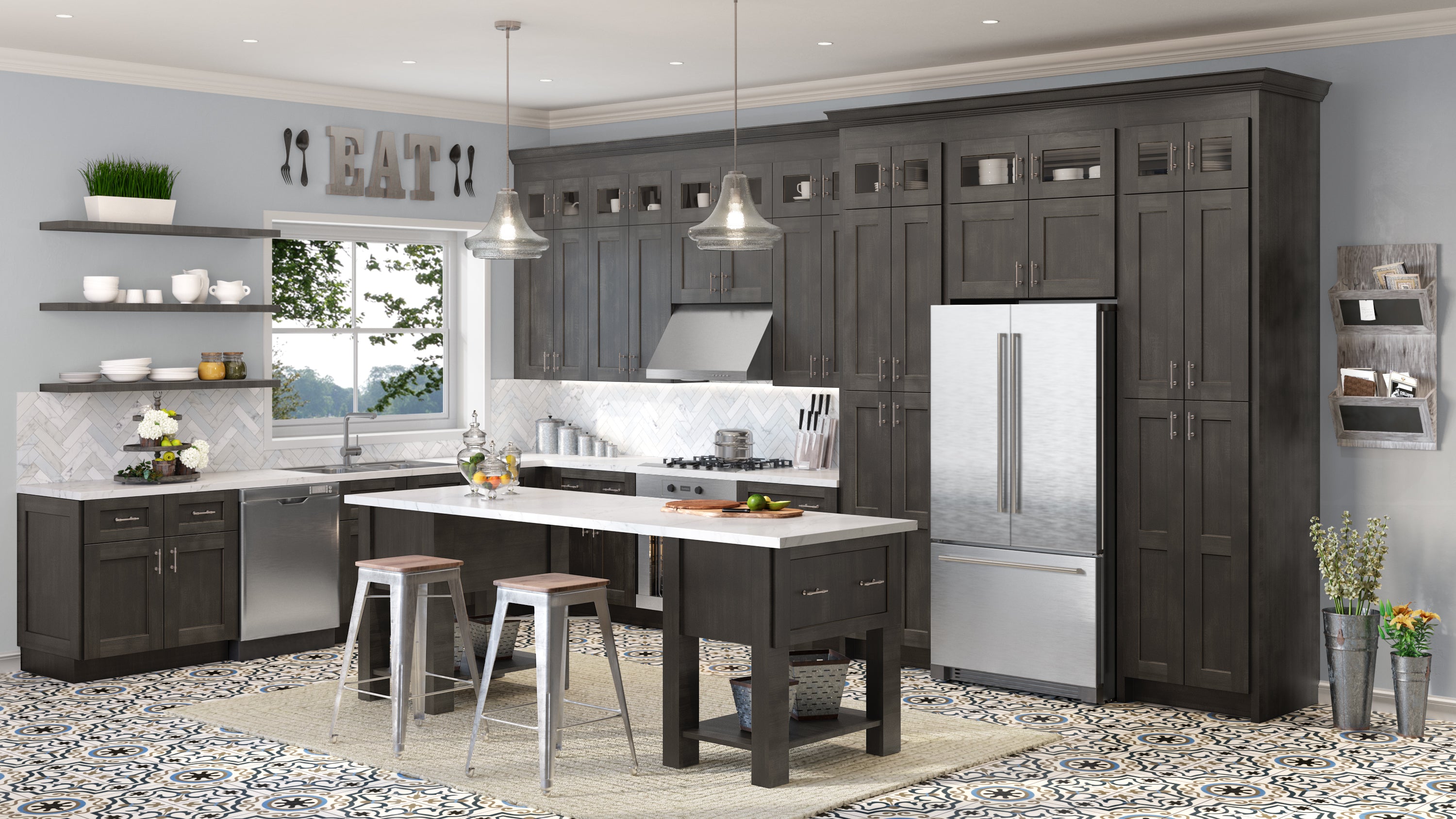 Shaker Cinder Kitchen Cabinets - Shaker Cinder Kitchen Cabinets