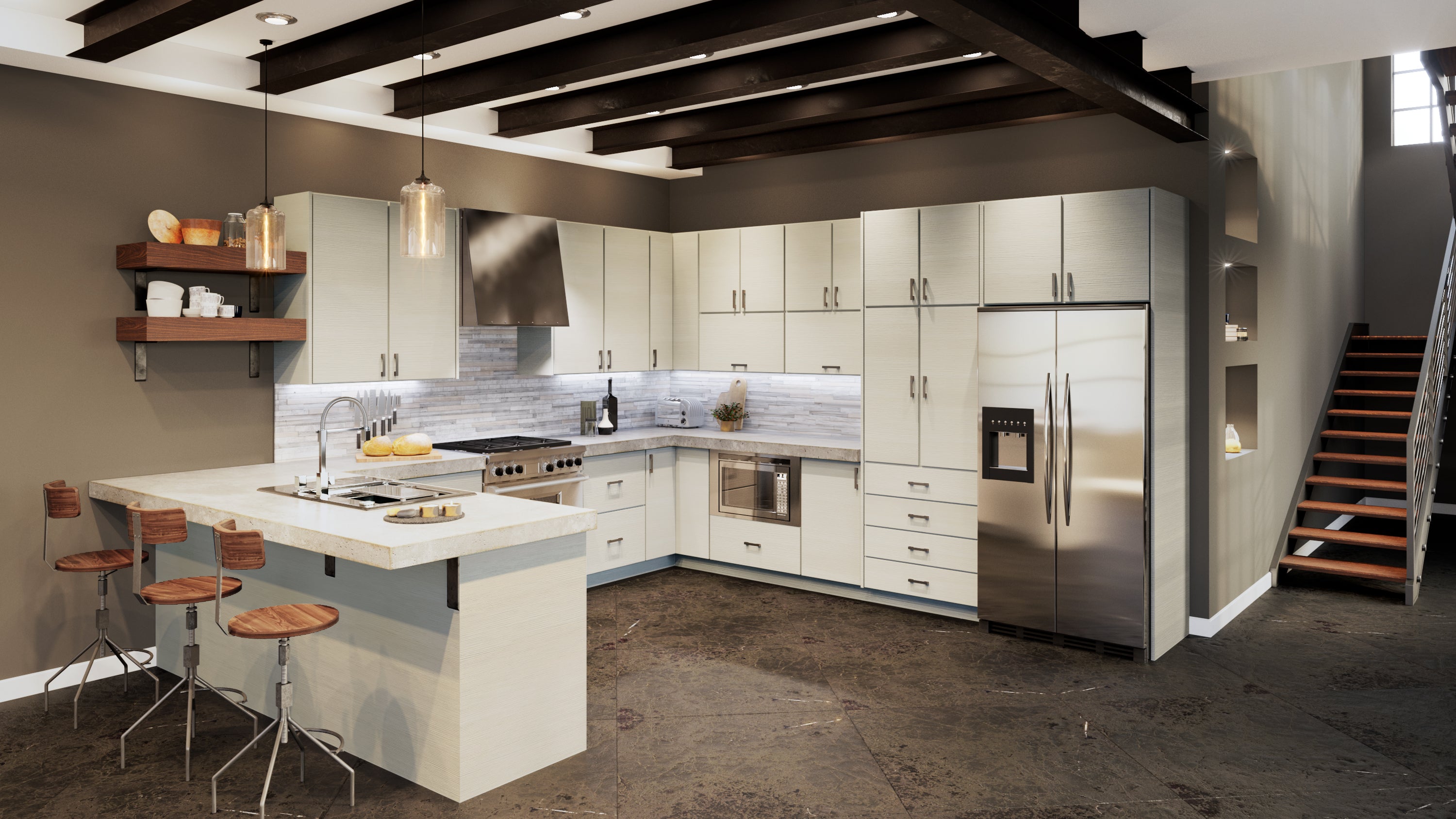 Torino White Pine Kitchen Cabinets - Torino White Pine Kitchen Cabinets