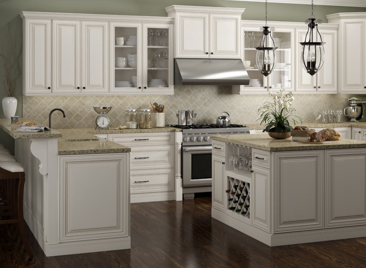 Casselberry Antique White Kitchen Cabinets - Casselberry Antique White Kitchen Cabinets
