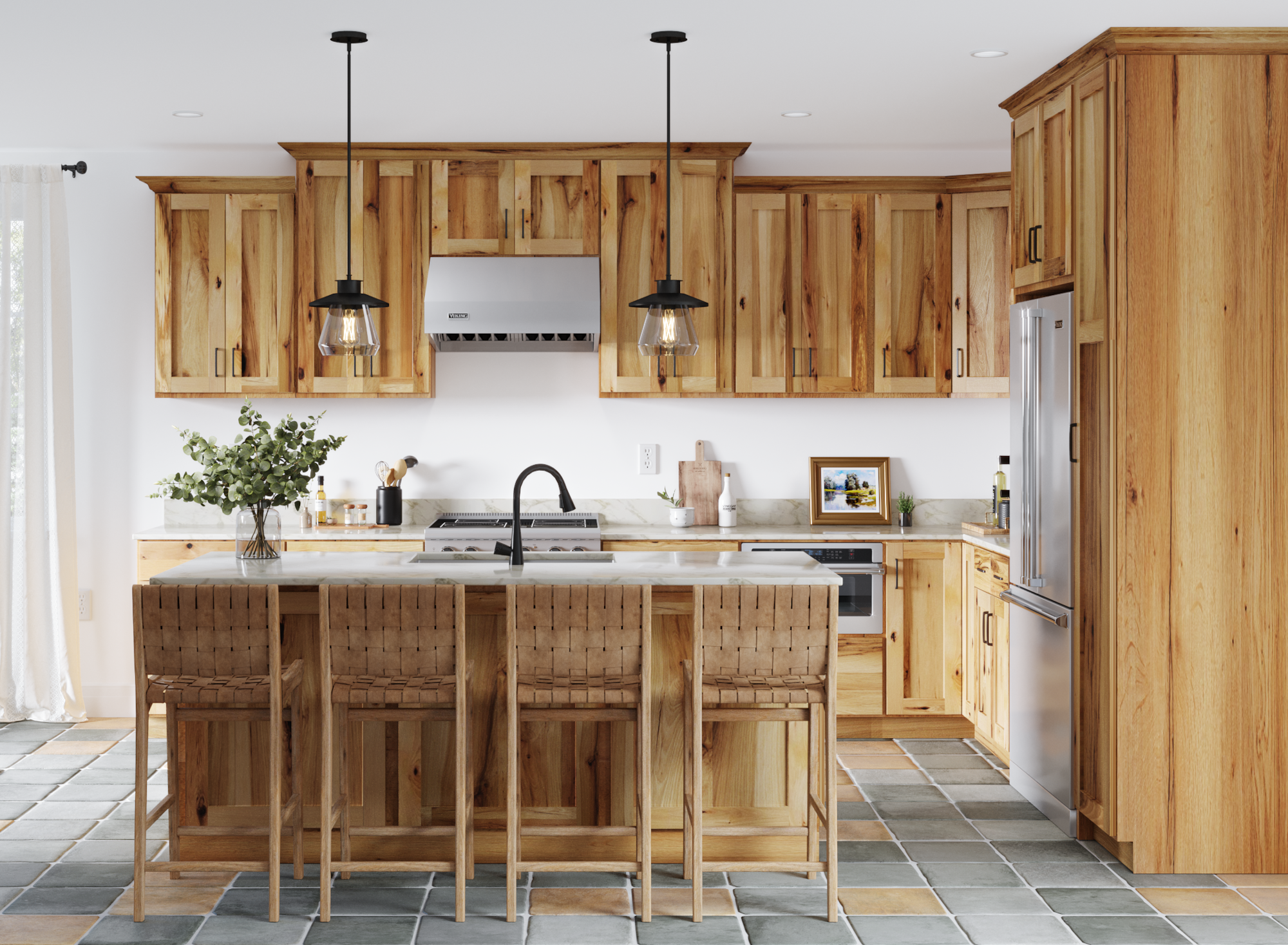 Knotty Hickory Shaker Kitchen Cabinets - Knotty Hickory Shaker Kitchen Cabinets