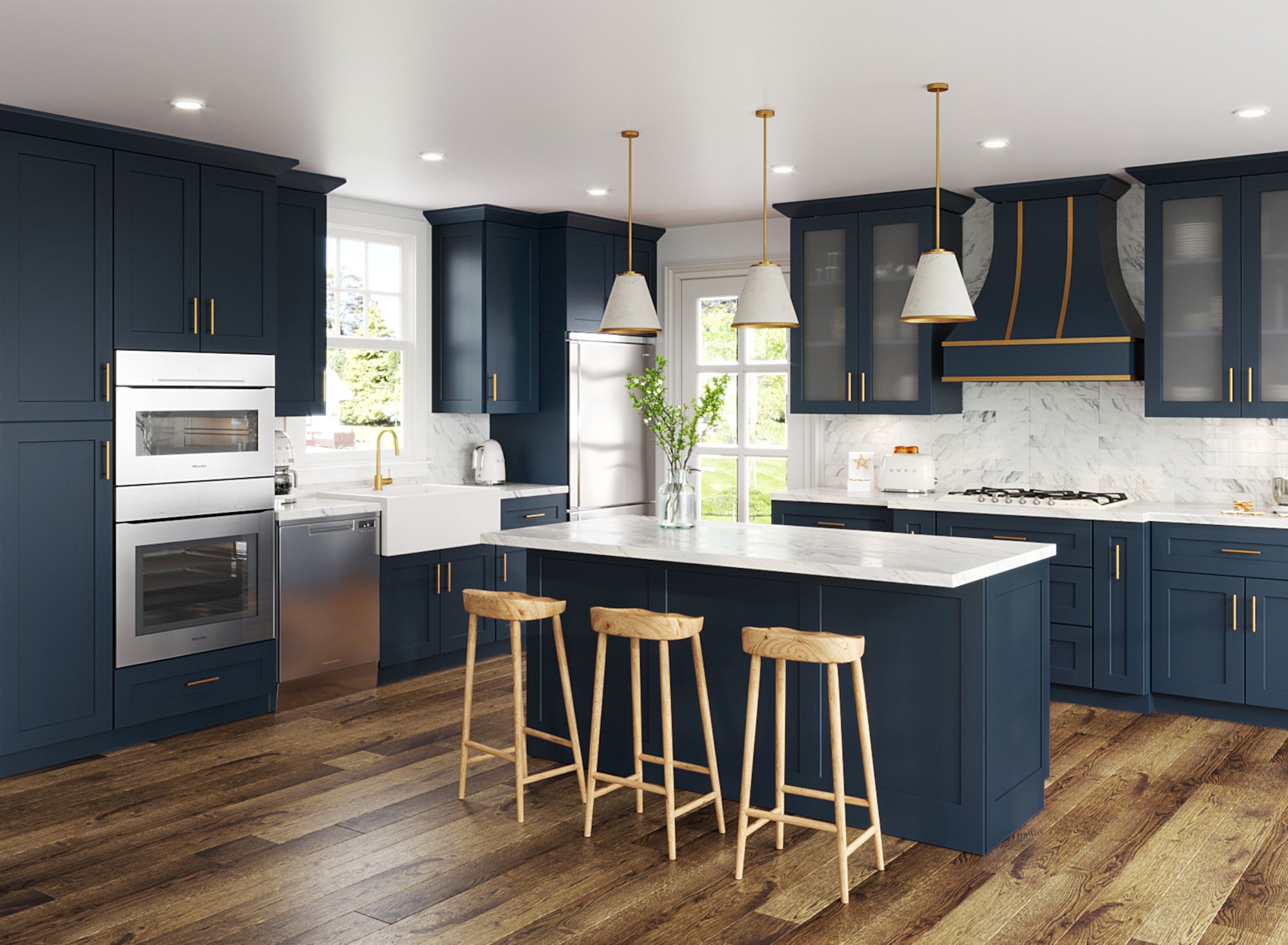 Navy Blue Shaker Kitchen Cabinets - Navy Blue Shaker Kitchen Cabinets