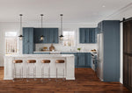 Provincial Blue Shaker Kitchen Cabinets - Provincial Blue Kitchen Cabinets