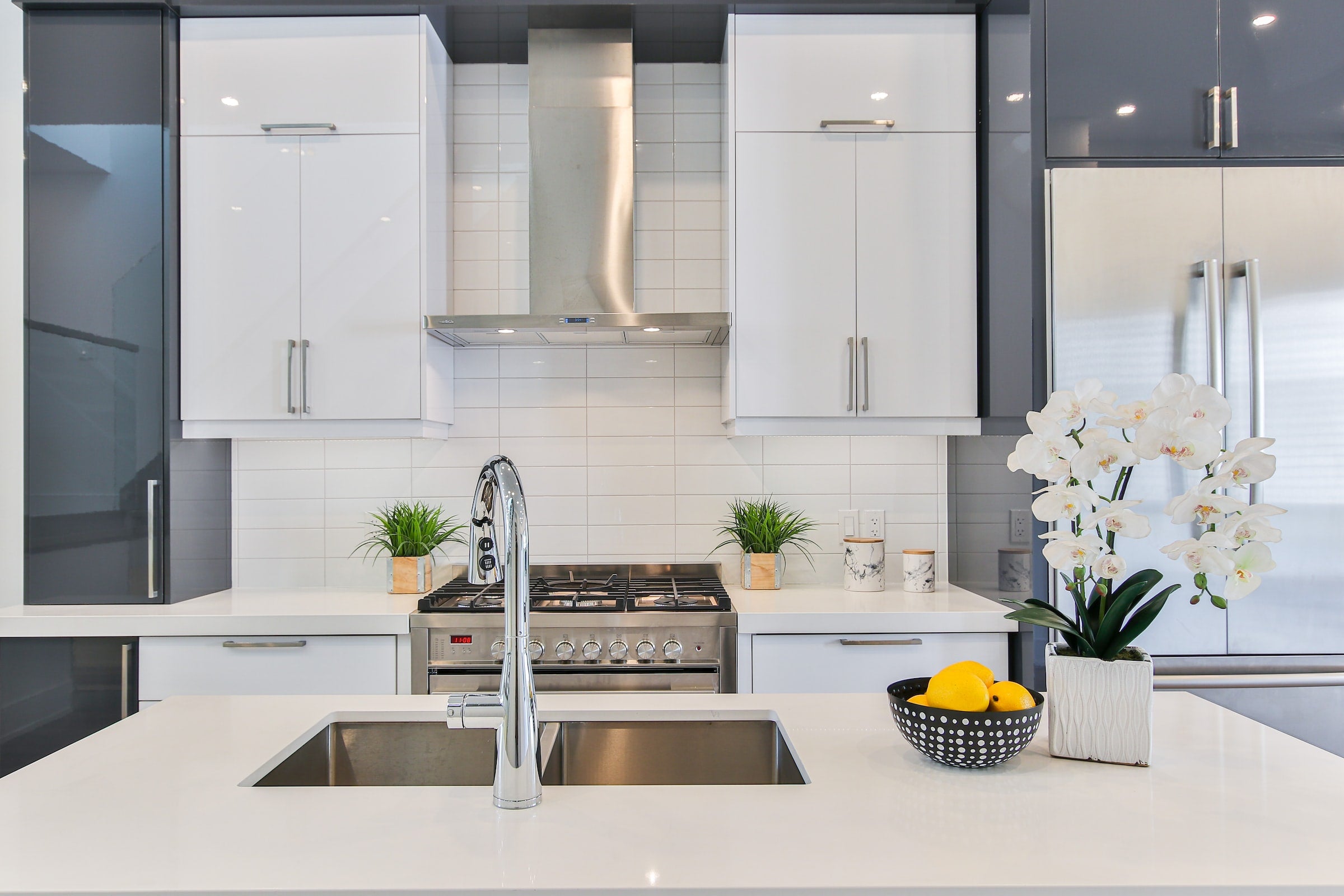 Palermo Gloss White Kitchen Cabinets Pre-Assembled - Palermo Gloss White Cabinets Pre-Assembled
