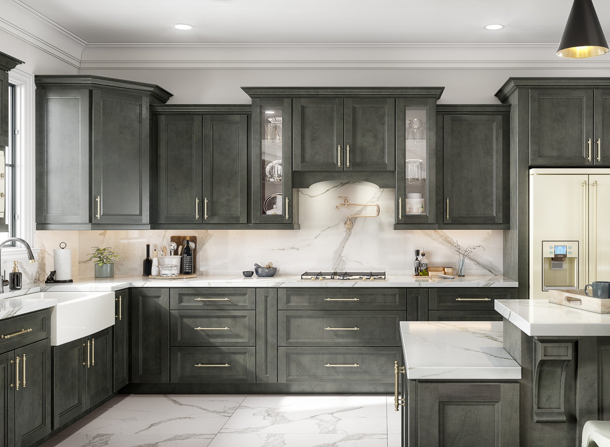 Smoky Grey Kitchen Cabinets Pre-Assembled - Smoky Grey Cabinets Pre-Assembled