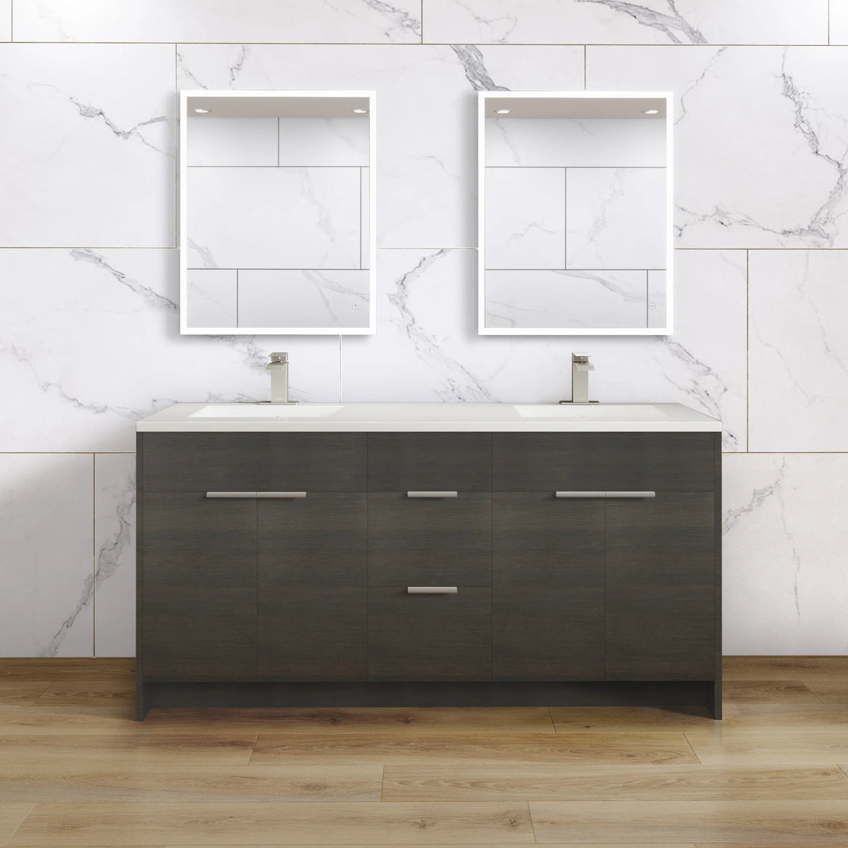 Torino Dark Wood Bathroom Vanities