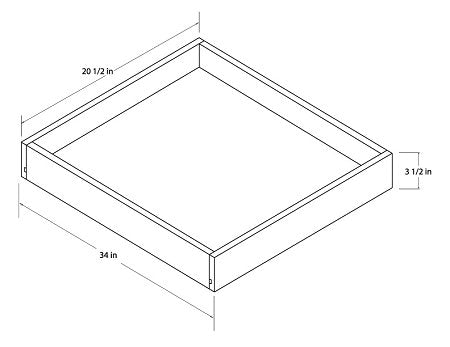 White Shaker Pull Out Shelf (Rollout Tray)