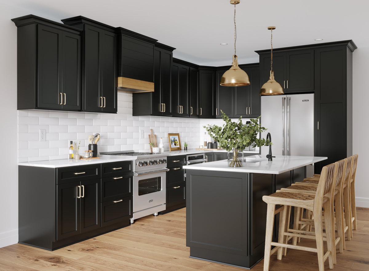 Black kitchen pantries discount