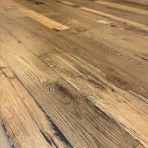 Close-up of wooden floor planks with natural grain