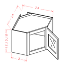 Shaker Honeycomb 24" Full Height Door Base Cabinet