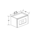 Shaker Aberdeen Green Wall Glass Door Cabinet - 12"W x 12"H x 12"D - 1D