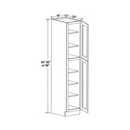 Shaker Aberdeen Green Wall Pantry - 18"W x 96"H x 24"D - 2D, 5S