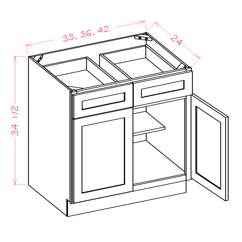 Shaker Honeycomb 36" Base Cabinet