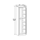 Shaker Aberdeen Green Wall Pantry - 24"W x 90"H x 24"D - 4D, 5S