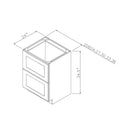 Knotty Hickory Shaker 27" Two Drawer Base