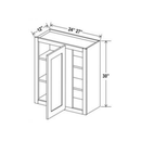 Shaker Aberdeen Green Wall Blind Corner Cabinet - 27"W x 30"H x 12"D - 1D -2S