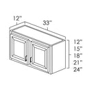 White Shaker 33" x 18" Wall Cabinet