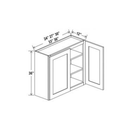 Shaker Aberdeen Green Wall Cabinet - 36"W x 36"H x 12"D - 2D -2S