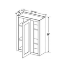 Shaker Aberdeen Green Wall Blind Corner Cabinet - 27"W x 36"H x 12"D - 1D -2S