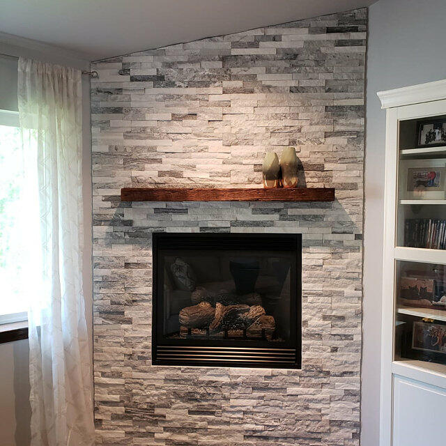 3x5 Reclaimed Barn Wood Fireplace Mantels