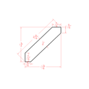 Shaker White Angle Crown Moulding