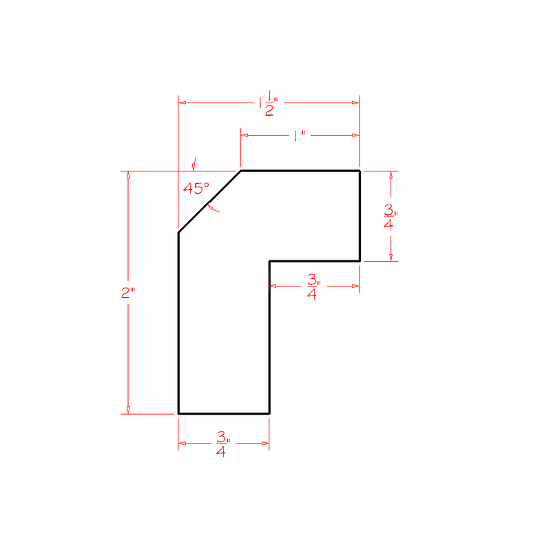 Shaker Grey Angle Light Rail Moulding