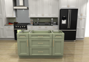 Sage Green Shaker 60" Island with 30" Drawers (countertops not included)