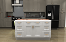Shaker White 60" Island with 15" Drawers (countertops not included)