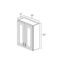 Smoky Gray 30" x 30" Wall Cabinet