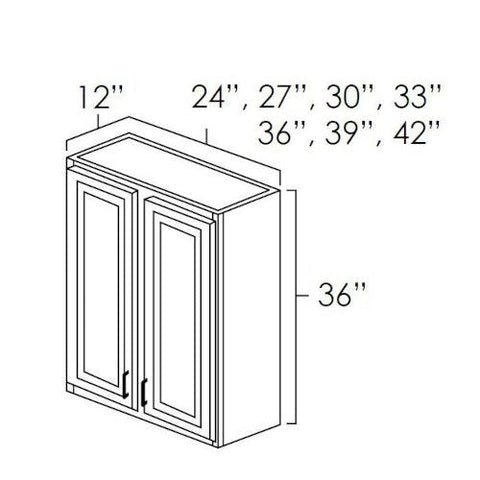 Toffee Shaker 24" x 36" Wall Cabinet