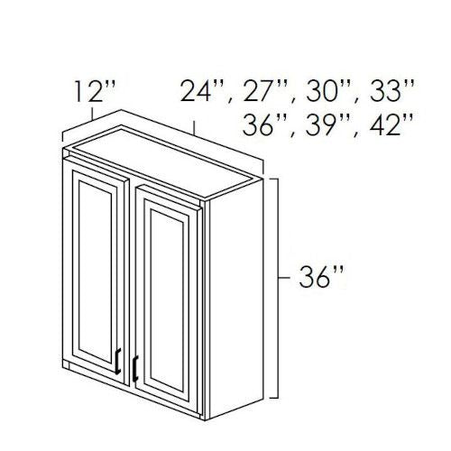 Smoky Gray 24" x 36" Wall Cabinet