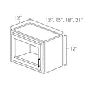 Platinum Shaker 21" x 12" Wall Cabinet w/ a Plain Glass Door
