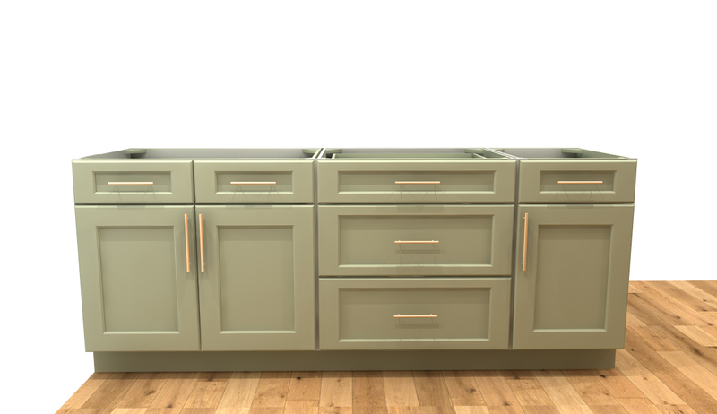 Sage Green Shaker 84" Island