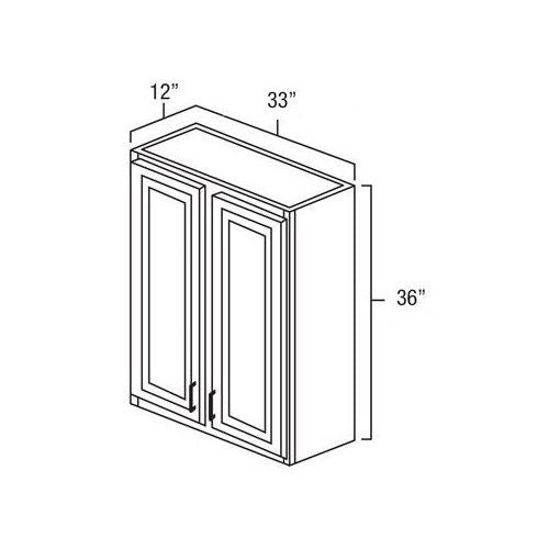Toffee Shaker 33" x 36" Wall Cabinet