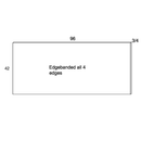 Torino White Pine Decorative Panel 96" X 42" X 3/4"