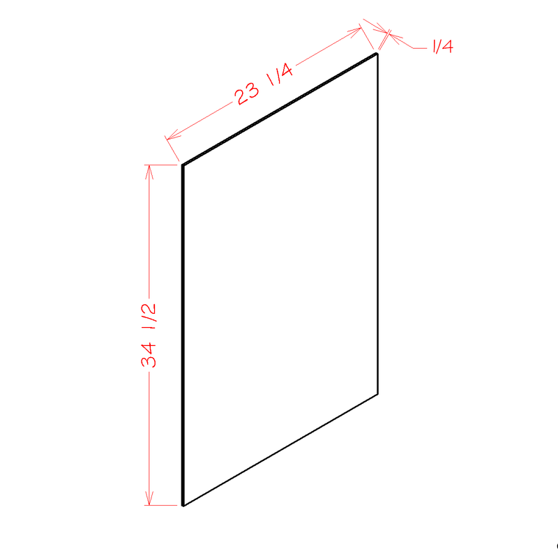 Rigby Mist Shaker 23 1/4"W X 34 1/2"H Base Skin Panel