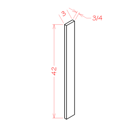Coastal Shaker 3"W X 42"H Base & Wall Filler