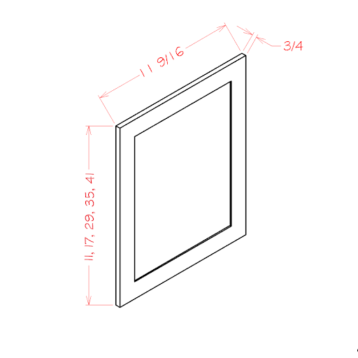 Rigby White 11-1/2"W X 29"H Wall Decorative Door Panel