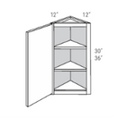 30" Wall Angle End Cabinet - Pre-Assembled