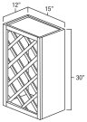 Winchester Grey 30" x 15" Lattice Wine Rack