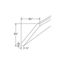 Shaker Aberdeen Green Angle Crown Moulding - 96"W x 1 7/8"H x 1 7/8"D