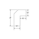 Shaker Aberdeen Green Angle Light Trail Molding - 96'W x 1 9/16"H x 2 1/4"D
