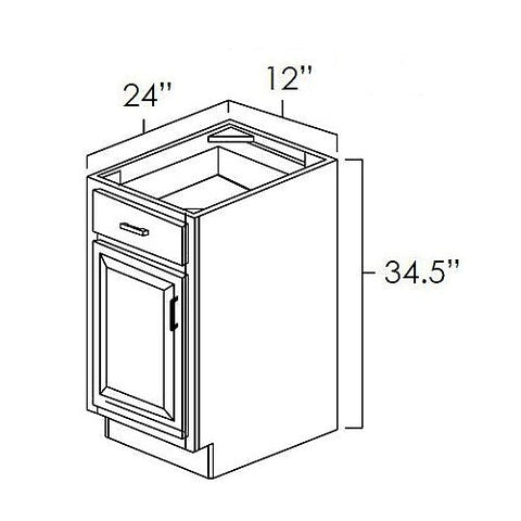 Prescott White 12" Base Cabinet