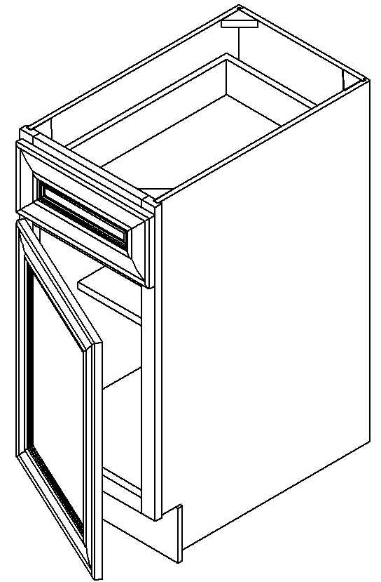 Toffee Shaker 9" Base Cabinet
