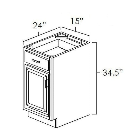 Prescott White 15" Base Cabinet