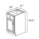 Belmont Almond 21" Base Cabinet
