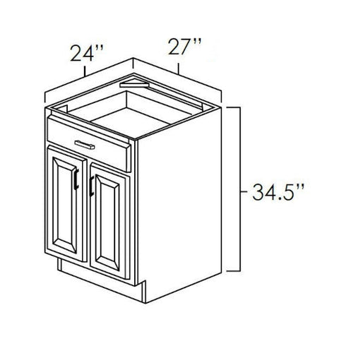 Caldwell Arctic White 27" Base Cabinet