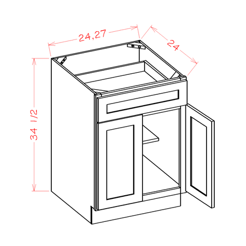 Coastal Shaker 24" Base Cabinet